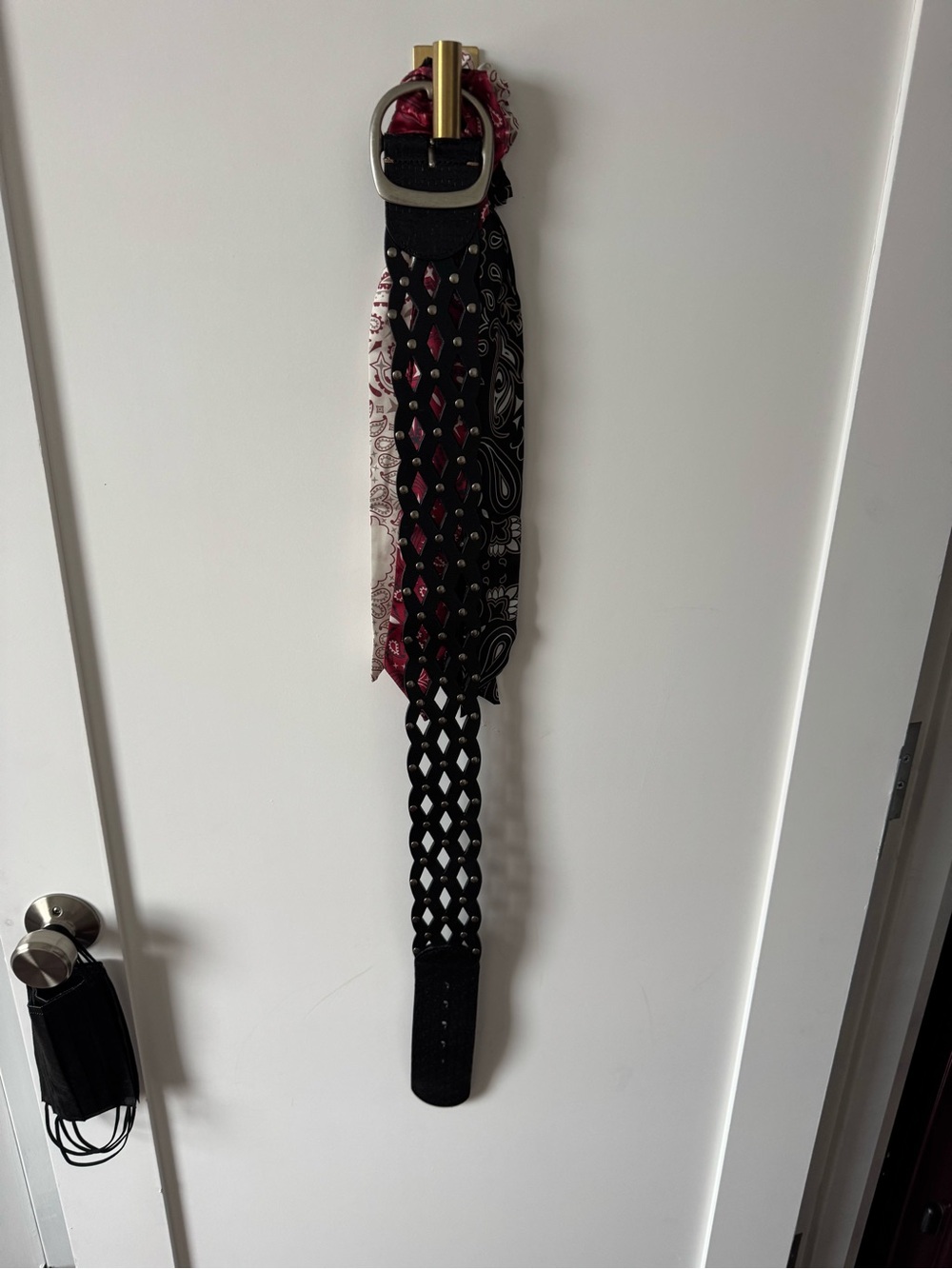 Fossil Woven Black Waist Belt